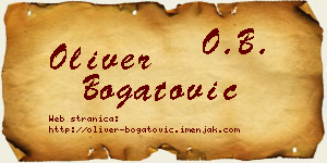 Oliver Bogatović vizit kartica